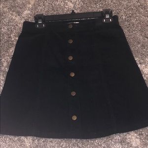 Black velvet skirt